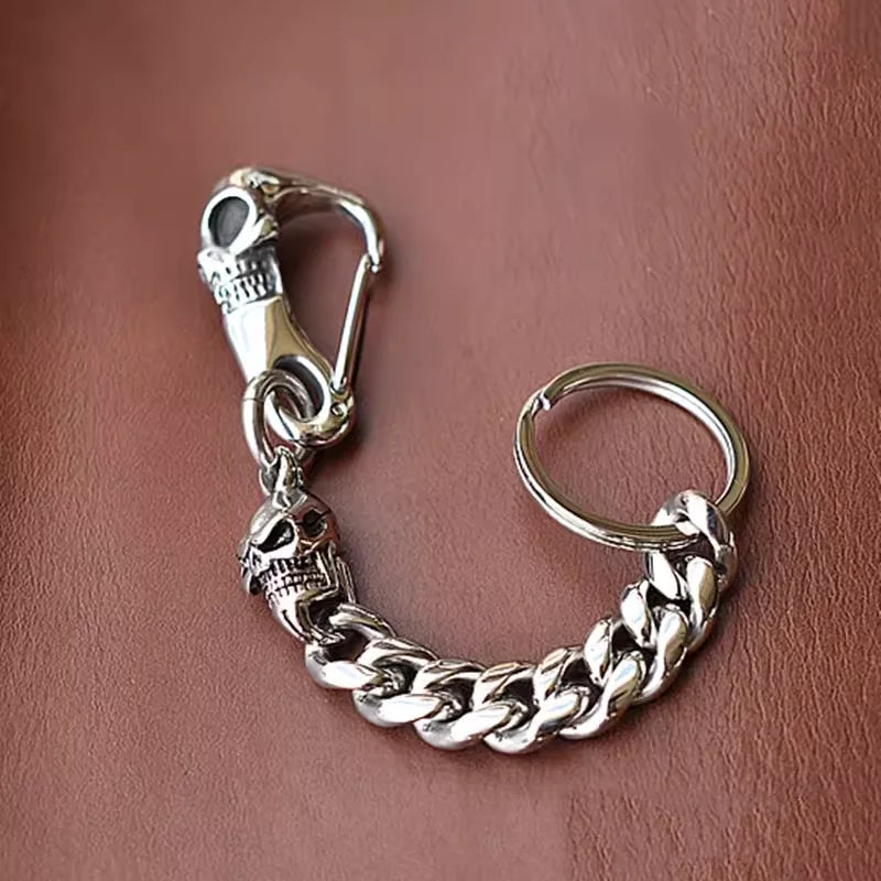 316 Stainless Steel Skull Keychain Pendant – Trendy Accessory for Men. Unique Badass birthday gifts. Unique Badass Biker Christmas gifts for badasses. Badass skull accessories. Unique Valentine gifts for him. Unique Anniversary gift for him. Unique Anniversary gift for my badass husband. Unique Badass Birthday gift for my badass boyfriend. Badass Birthday gift for my badass husband. Badass gift for bikers.
