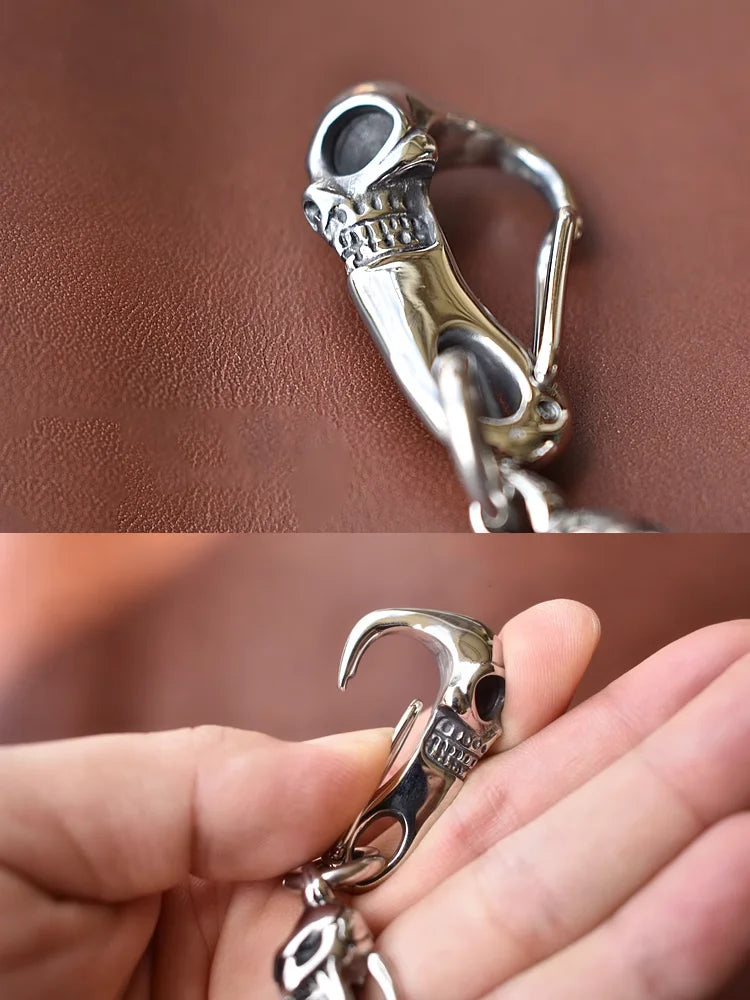 316 Stainless Steel Skull Keychain Pendant – Trendy Accessory for Men. Unique Badass birthday gifts. Unique Badass Biker Christmas gifts for badasses. Badass skull accessories. Unique Valentine gifts for him. Unique Anniversary gift for him. Unique Anniversary gift for my badass husband. Unique Badass Birthday gift for my badass boyfriend. Badass Birthday gift for my badass husband. Badass gift for bikers.