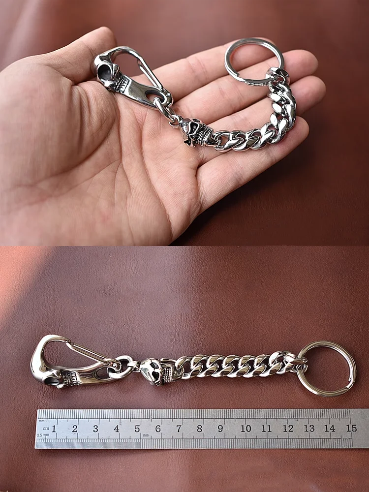 316 Stainless Steel Skull Keychain Pendant – Trendy Accessory for Men. Unique Badass birthday gifts. Unique Badass Biker Christmas gifts for badasses. Badass skull accessories. Unique Valentine gifts for him. Unique Anniversary gift for him. Unique Anniversary gift for my badass husband. Unique Badass Birthday gift for my badass boyfriend. Badass Birthday gift for my badass husband. Badass gift for bikers.