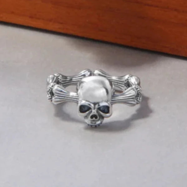 Adjustable 925 sterling silver Fashionable Coolest Skull Bangle and Ring. Skull earrings for her. Badass gifts for her. Badass gothic birthday gifts. Unique Badass Christmas gifts for badasses. Badass biker skull earrings. Badass Biker skull jewelry. Badass skull jewelry. Badass skull accessories. Unique Valentine gifts for her. Unique Anniversary gift for her. Unique Anniversary gift for my badass husband. Unique Badass Birthday gift for my badass girlfriend. Badass Birthday gift for my badass wife.