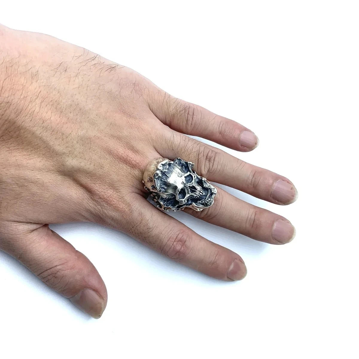 Adjustable Badass Skull Ring for Men and Women – "Breaking The Shell Rebirth". Badass skull accessories. Unique Valentine gifts for him. Unique Anniversary gift for him. Unique Anniversary gift for my badass husband. Unique Badass Birthday gift for my badass boyfriend. Badass Birthday gift for my badass husband. Badass gift for bikers.