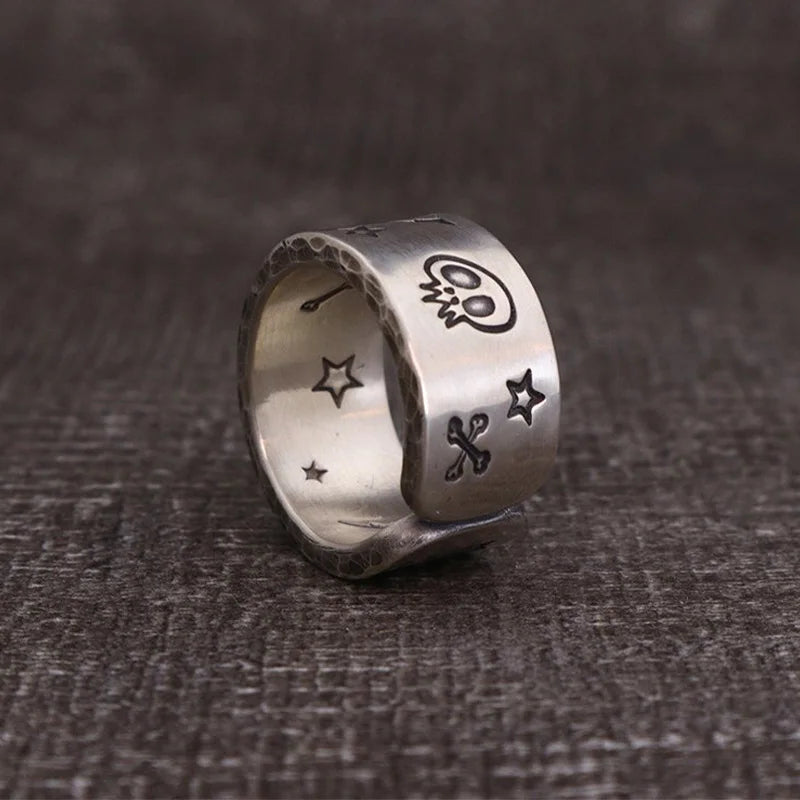 Charm Skull Ring for Women - Boho Knuckle Party Ring, Gothic Punk Jewelry Gift. Skull ring for women. Badass skull jewelry. Badass skull accessories. Skull ring for women.