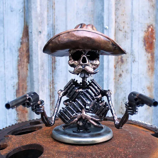 Cowboy Skull Gunner Hood Ornament – Resin Sculpture for Car Decoration. Unique Badass gifts for badass. Unique Badass birthday gifts. Unique Badass Biker Christmas gifts for badasses. Badass skull accessories. Unique Valentine gifts for him. Unique Anniversary gift for him. Unique Anniversary gift for my badass husband. Unique Badass Birthday gift for my badass boyfriend. Badass Birthday gift for my badass husband. Badass gift for bikers.
