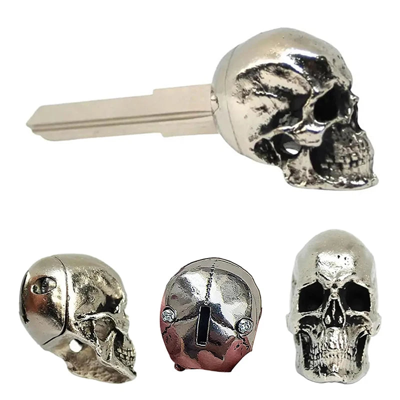 Demon Skull Key Pendant – Universal Metal Skull Key Cover. Badass skull accessories. Unique Valentine gifts for him. Unique Anniversary gift for him. Unique Anniversary gift for my badass husband. Unique Badass Birthday gift for my badass boyfriend. Badass Birthday gift for my badass husband. Badass gift for bikers. Skull key cover for Honda. Key cover for motorcycles.