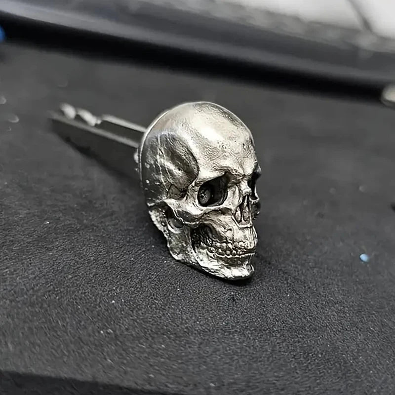 Demon Skull Key Pendant – Universal Metal Skull Key Cover. Badass skull accessories. Unique Valentine gifts for him. Unique Anniversary gift for him. Unique Anniversary gift for my badass husband. Unique Badass Birthday gift for my badass boyfriend. Badass Birthday gift for my badass husband. Badass gift for bikers. Skull key cover for Honda. Key cover for motorcycles.