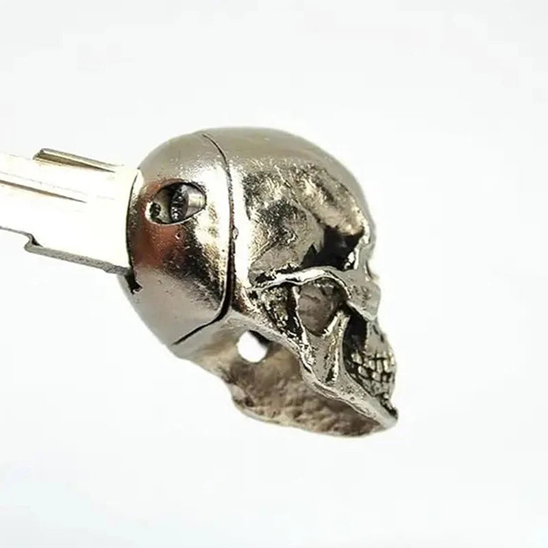 Demon Skull Key Pendant – Universal Metal Skull Key Cover. Badass skull accessories. Unique Valentine gifts for him. Unique Anniversary gift for him. Unique Anniversary gift for my badass husband. Unique Badass Birthday gift for my badass boyfriend. Badass Birthday gift for my badass husband. Badass gift for bikers. Skull key cover for Honda. Key cover for motorcycles.