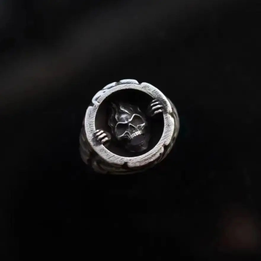 Dianblack Vintage Skullcap Ring – 925 Sterling Silver Rock Accessory for Men and Women. Skull earrings for her. Badass gifts for her. Badass gothic birthday gifts. Unique Badass Christmas gifts for badasses. Badass biker skull earrings. Badass Biker skull jewelry. Badass skull jewelry. Badass skull accessories. Unique Valentine gifts for her. Unique Anniversary gift for her. Unique Anniversary gift for my badass husband. Unique Badass Birthday gift for my badass girlfriend. Badass Birthday gift for my badas