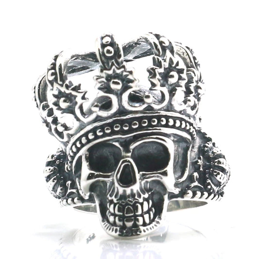 King's Crown Gothic Skull Ring – Unisex 925 Sterling Silver Punk Jewelry. Badass gifts for badass. Badass birthday gifts. Badass Christmas gifts for badasses. Badass skull accessories. Valentine gifts for him. Anniversary gift for him. Anniversary gift for my badass husband. Badass Birthday gift for my badass boyfriend. Badass Birthday gift for my badass husband. Badass gift for bikers.