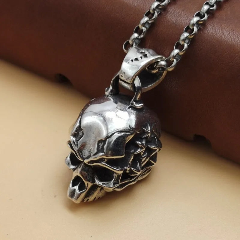 Retro Exaggerated Personality Skull Pendant – 925 Sterling Silver Accessory for Men. Skull earrings for her. Badass gifts for her. Badass gothic birthday gifts. Unique Badass Christmas gifts for badasses. Badass biker skull earrings. Badass Biker skull jewelry. Badass skull jewelry. Badass skull accessories. Unique Valentine gifts for her. Unique Anniversary gift for her. Unique Anniversary gift for my badass husband. Unique Badass Birthday gift for my badass girlfriend. Badass Birthday gift for my badass w