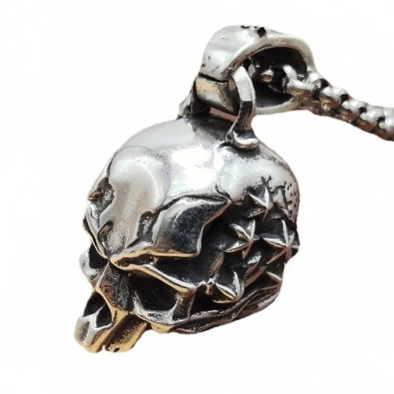 Retro Exaggerated Personality Skull Pendant – 925 Sterling Silver Accessory for Men. Skull earrings for her. Badass gifts for her. Badass gothic birthday gifts. Unique Badass Christmas gifts for badasses. Badass biker skull earrings. Badass Biker skull jewelry. Badass skull jewelry. Badass skull accessories. Unique Valentine gifts for her. Unique Anniversary gift for her. Unique Anniversary gift for my badass husband. Unique Badass Birthday gift for my badass girlfriend. Badass Birthday gift for my badass w