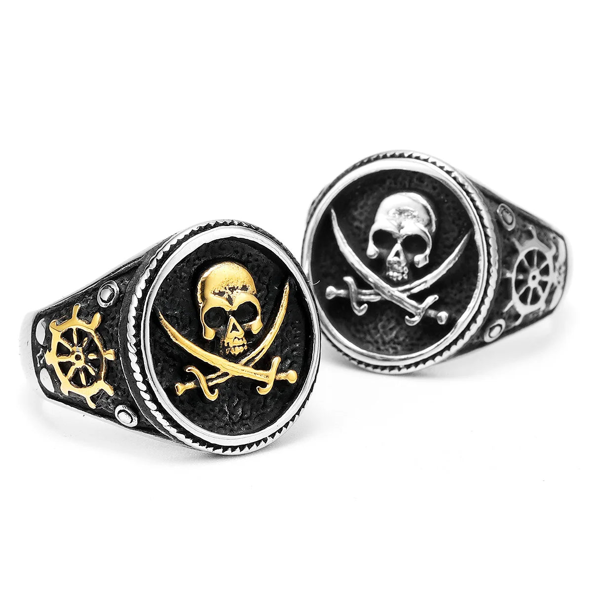 Pirate Skull with Crossing Swords Ring. Skull rings for men. Badass gifts for badass. Badass birthday gifts. Badass Christmas gifts for badasses. Badass skull accessories. Valentine gifts for him. Anniversary gift for him. Anniversary gift for my badass husband. Badass Birthday gift for my badass boyfriend. Badass Birthday gift for my badass husband. Pirate skull rings.