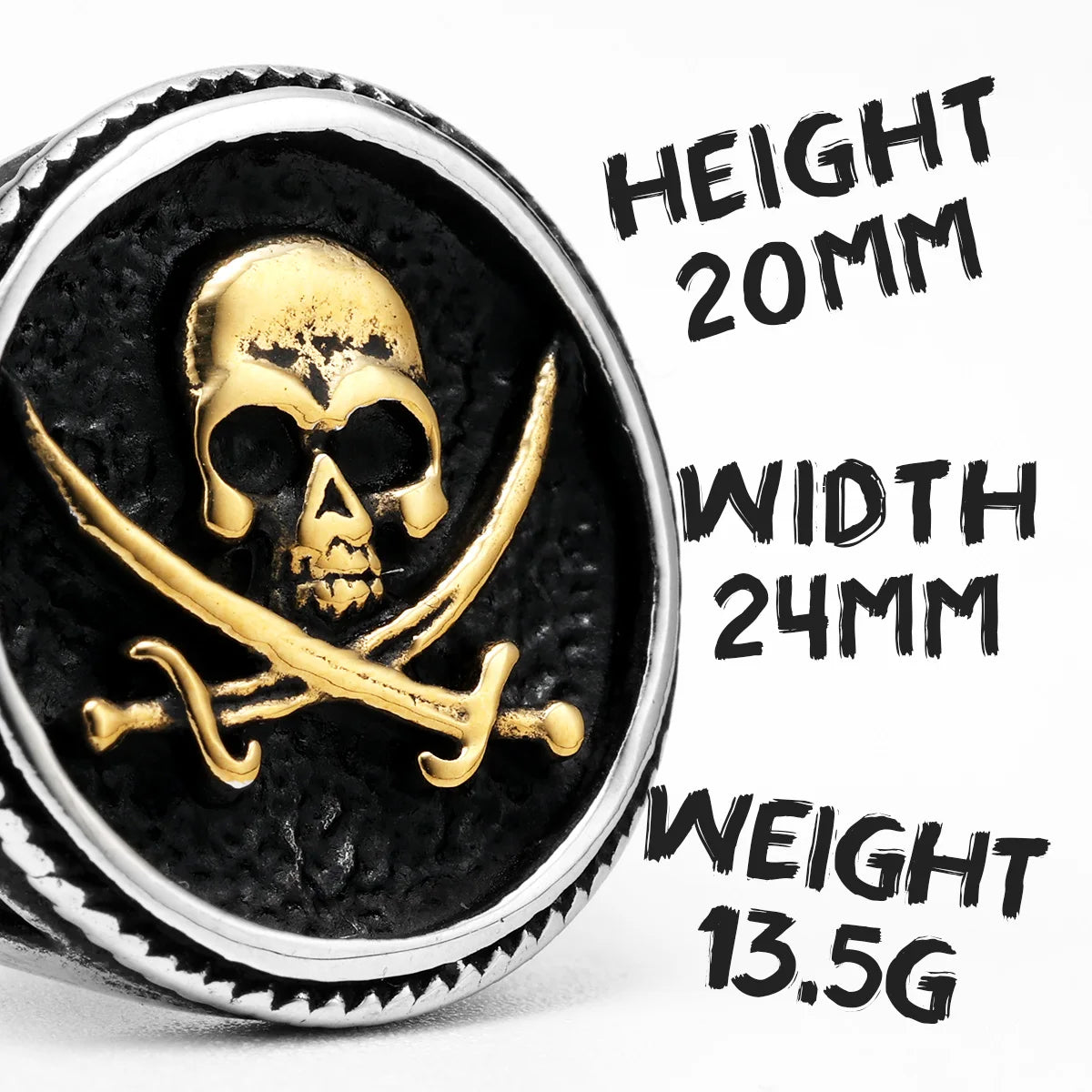 Pirate Skull with Crossing Swords Ring. Skull rings for men. Badass gifts for badass. Badass birthday gifts. Badass Christmas gifts for badasses. Badass skull accessories. Valentine gifts for him. Anniversary gift for him. Anniversary gift for my badass husband. Badass Birthday gift for my badass boyfriend. Badass Birthday gift for my badass husband. Pirate skull rings.