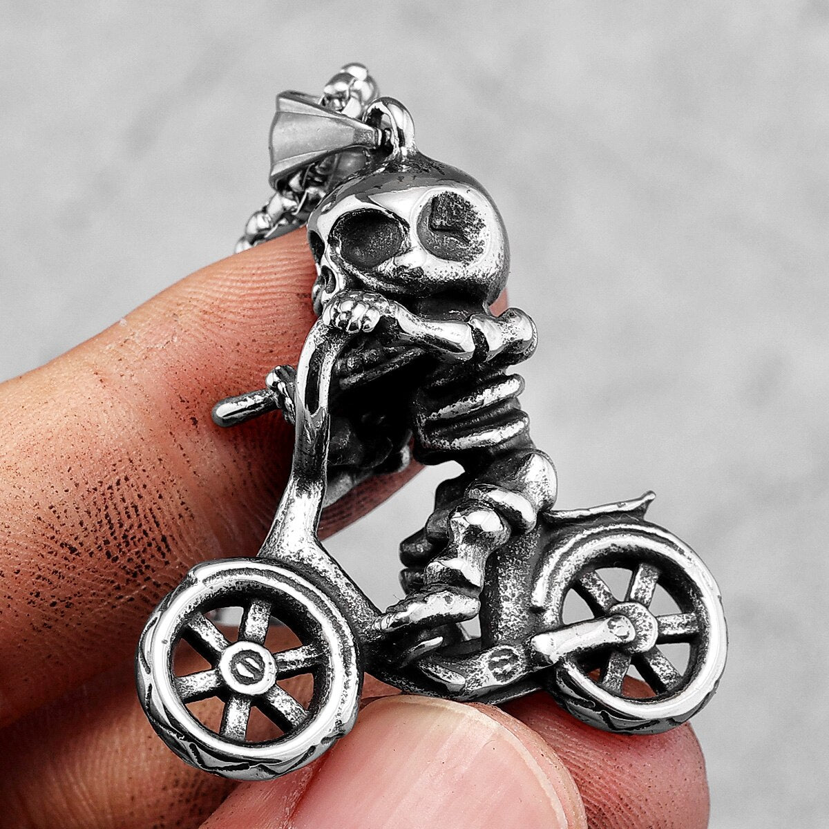 316L Stainless Steel Skull Biker Pendant Necklaces. Skull Pendant for Bikers. Skull Pendant form men. Badass biker pendant. Badass biker skull jewelry. Badass skull jewelry. Badass skull accessories.