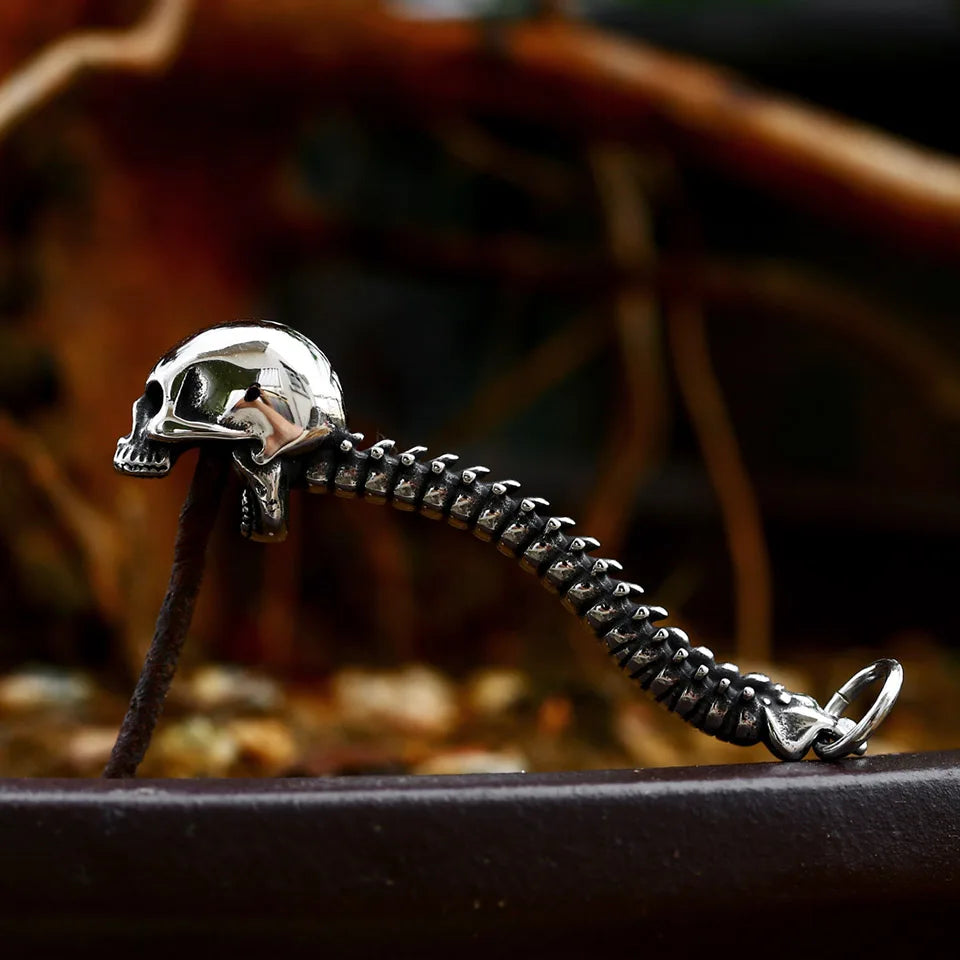 Spinal Edge Stainless Steel Skull Pendant