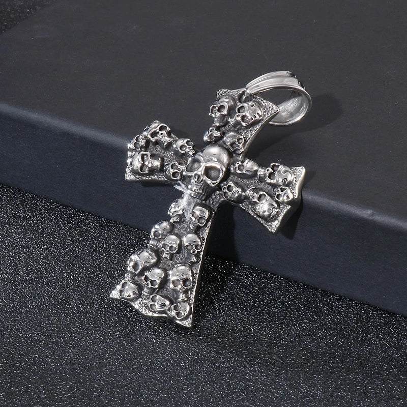 Huge Evil Cross Ghost Head Pendant Necklace - Men's Stainless Steel Jewelry. Badass skull pendant for men. Badass gifts for him. Badass gifts for badass. Badass birthday gifts. Badass Christmas gifts for badasses. Badass biker skull pendant. Badass biker skull jewelry. Badass skull jewelry. Badass skull accessories. Valentine gifts for him. Anniversary gift for him. Anniversary gift for my badass husband. Badass Birthday gift for my badass boyfriend. Badass Birthday gift for my badass husband.