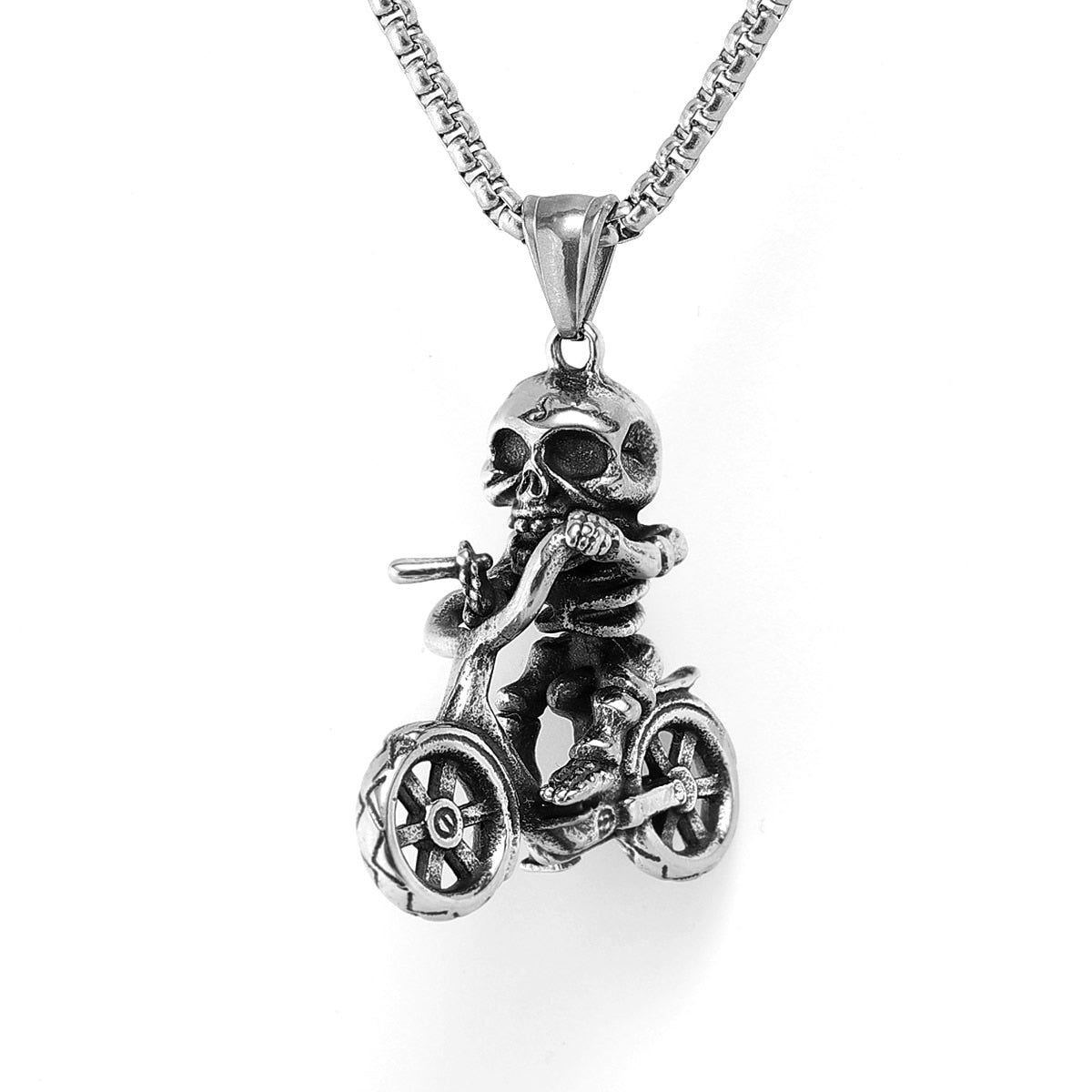 316L Stainless Steel Skull Biker Pendant Necklaces. Skull Pendant for Bikers. Skull Pendant form men. Badass biker pendant. Badass biker skull jewelry. Badass skull jewelry. Badass skull accessories.
