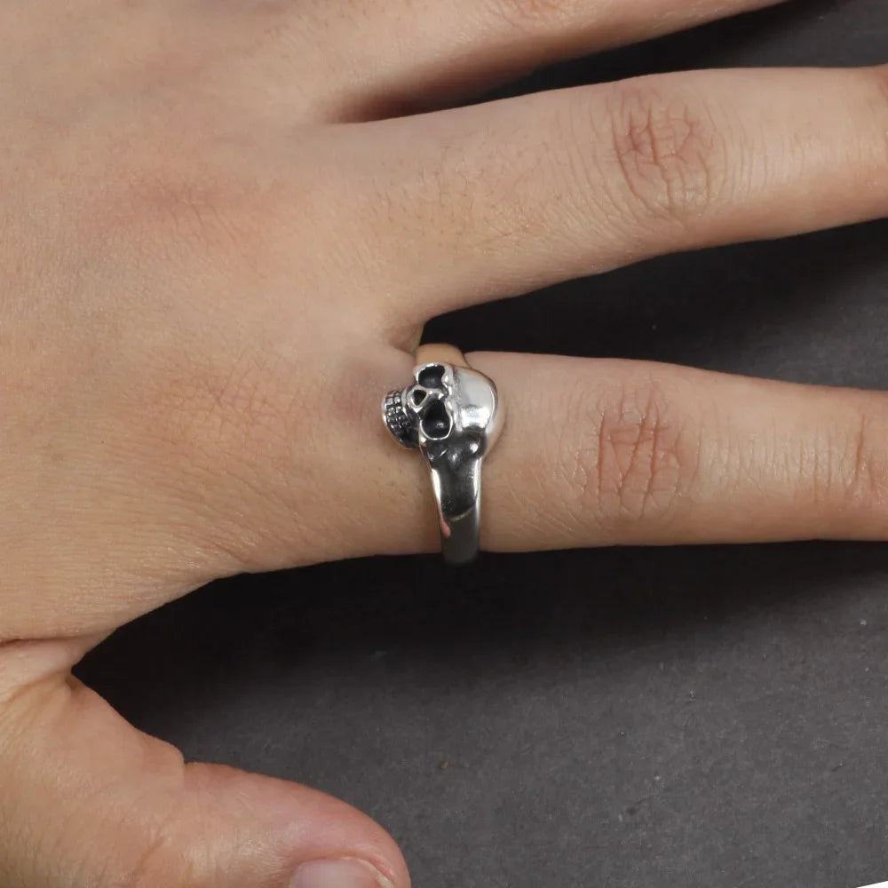 925 Sterling Silver Vintage Skeleton Ring for Men. Badass gifts for badass. Badass birthday gifts. Badass Christmas gifts for badasses. Badass biker skull pendant necklace. Badass biker skull jewelry. Badass skull jewelry. Badass skull accessories. Valentine gifts for him. Anniversary gift for him. Anniversary gift for my badass husband. Badass Birthday gift for my badass boyfriend. Badass Birthday gift for my badass husband.