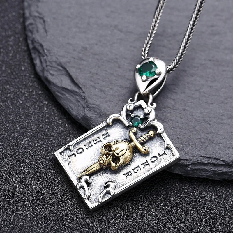 925 Sterling Silver Sword Joker Skull Pendant Badass skull pendant for men. Badass gifts for him. Badass gifts for badass. Badass birthday gifts. Badass Christmas gifts for badasses. Badass biker skull pendant. Badass biker skull jewelry. Badass skull jewelry. Badass skull accessories. Valentine gifts for him. Anniversary gift for him. Anniversary gift for my badass husband. Badass Birthday gift for my badass boyfriend. Badass Birthday gift for my badass husband.