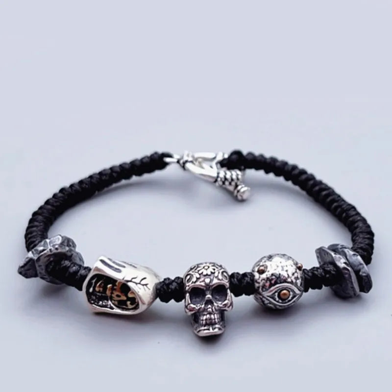 Fashion Flower Sword Skull Charm Bracelets. Badass birthday gifts. Badass Christmas gifts for badasses. Badass skull accessories. Valentine gifts for him and her. Anniversary gift for him and her. Anniversary gift for my badass husband and wife. Badass Birthday gift for my badass boyfriend and girlfriend. Badass Birthday gift for my badass husband and wife. Coolest gift for dad.