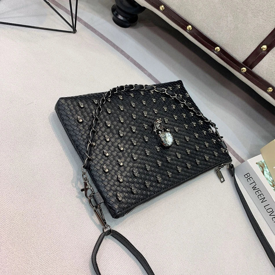 Fashionable Black Skull Gothic Purse. Badass skull accessories. Badass skull purse. Gothic skull purse. Gothic handbags for women. Skull handbags for gifts. Christmas gifts. Badass skull birthday gifts.