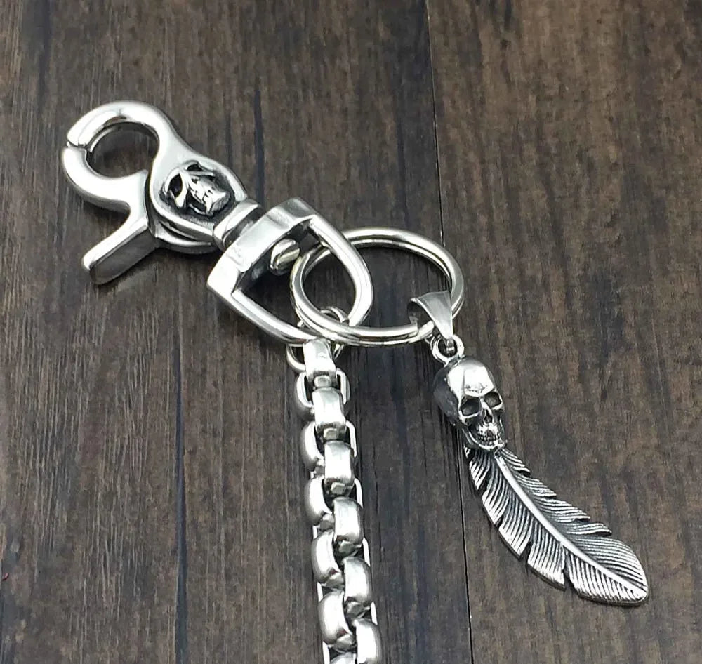 Heavy Stainless Steel Biker Skull Wallet Chain. Badass gifts for badass. Badass birthday gifts. Badass Christmas gifts for badasses. Badass skull accessories. Valentine gifts for him. Anniversary gift for him. Anniversary gift for my badass husband. Badass Birthday gift for my badass boyfriend. Badass Birthday gift for my badass husband. Badass gift for bikers.