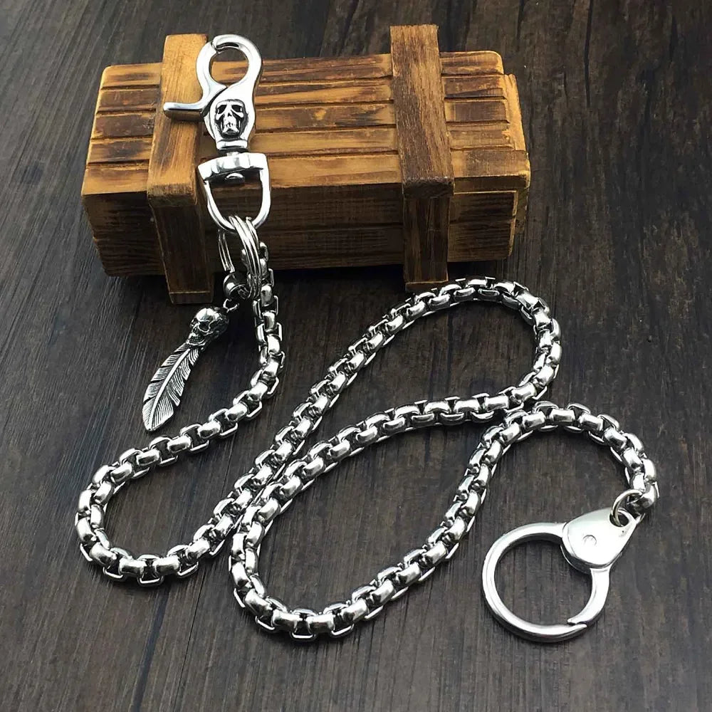 Heavy Stainless Steel Biker Skull Wallet Chain. Badass gifts for badass. Badass birthday gifts. Badass Christmas gifts for badasses. Badass skull accessories. Valentine gifts for him. Anniversary gift for him. Anniversary gift for my badass husband. Badass Birthday gift for my badass boyfriend. Badass Birthday gift for my badass husband. Badass gift for bikers.