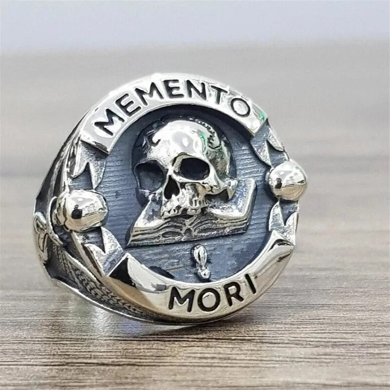 Memento Mori Gothic Biker Skull Rings
