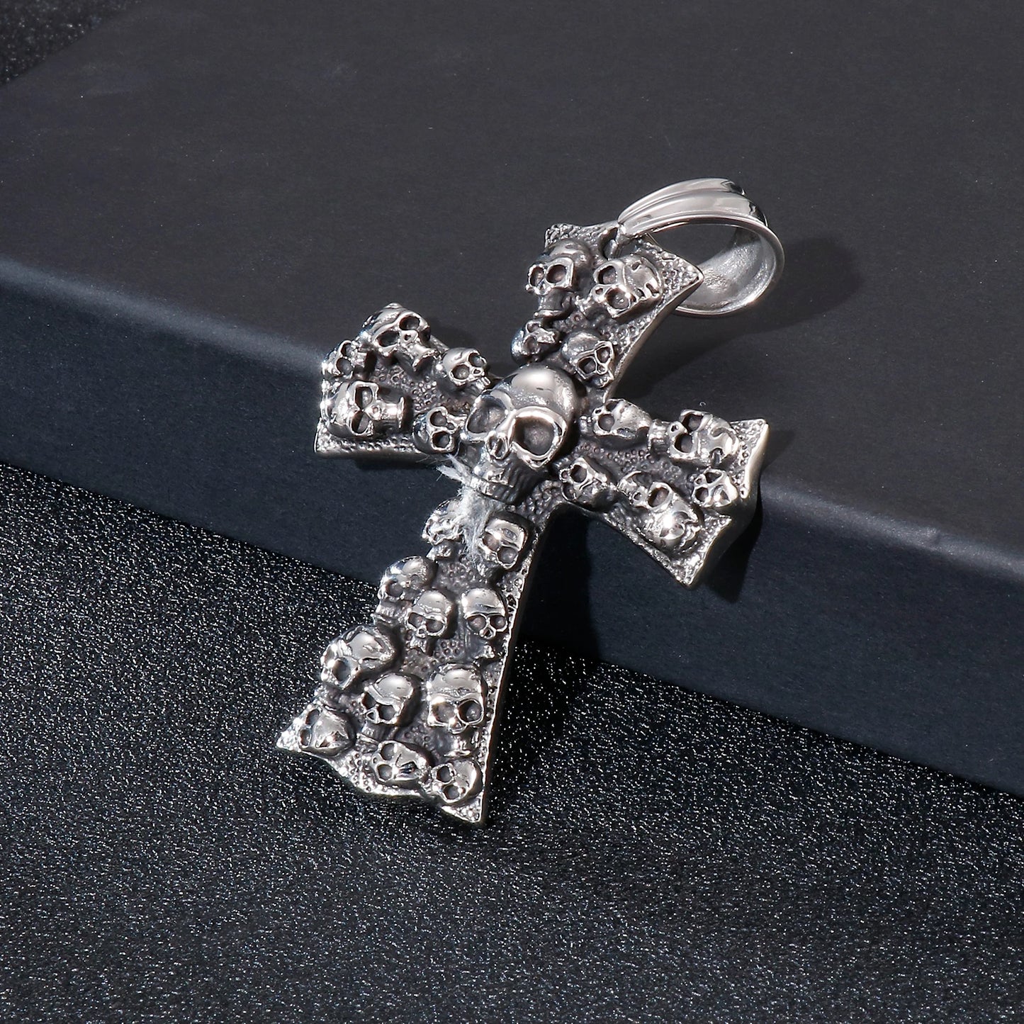 Huge Evil Cross Ghost Head Pendant Necklace - Men's Stainless Steel Jewelry. Badass skull pendant for men. Badass gifts for him. Badass gifts for badass. Badass birthday gifts. Badass Christmas gifts for badasses. Badass biker skull pendant. Badass biker skull jewelry. Badass skull jewelry. Badass skull accessories. Valentine gifts for him. Anniversary gift for him. Anniversary gift for my badass husband. Badass Birthday gift for my badass boyfriend. Badass Birthday gift for my badass husband.