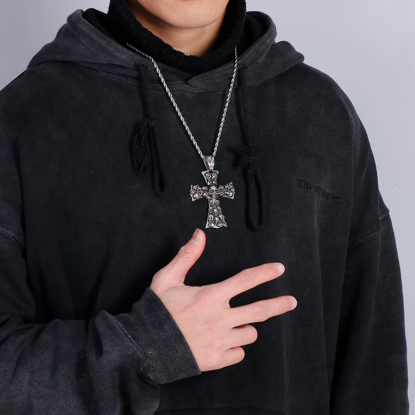 Huge Evil Cross Ghost Head Pendant Necklace - Men's Stainless Steel Jewelry. Badass skull pendant for men. Badass gifts for him. Badass gifts for badass. Badass birthday gifts. Badass Christmas gifts for badasses. Badass biker skull pendant. Badass biker skull jewelry. Badass skull jewelry. Badass skull accessories. Valentine gifts for him. Anniversary gift for him. Anniversary gift for my badass husband. Badass Birthday gift for my badass boyfriend. Badass Birthday gift for my badass husband.