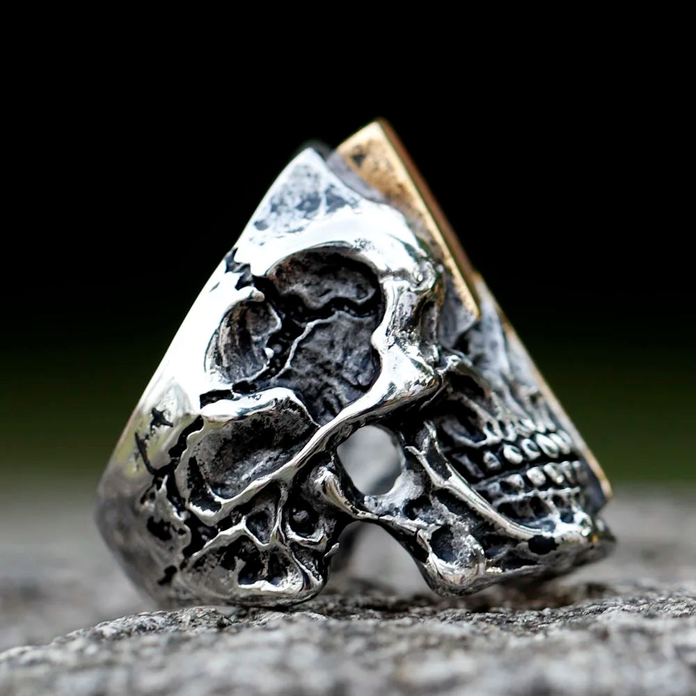 Thunderstrike Skull Ring – Bold Biker Jewelry with Lightning Bolt for Men & Women