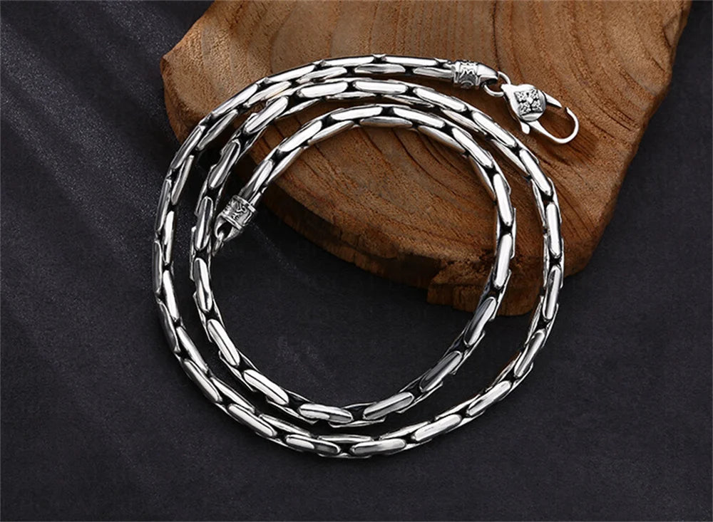 Vajra Pestle Six Syllable Mantra Necklace – 925 Sterling Silver Men's Bamboo Chain. Unique Badass gifts for badass. Unique Badass birthday gifts. Unique Badass Biker Christmas gifts for badasses. Badass skull accessories. Unique Valentine gifts for him. Unique Anniversary gift for him. Unique Anniversary gift for my badass husband. Unique Badass Birthday gift for my badass boyfriend. Badass Birthday gift for my badass husband. Badass gift for bikers.