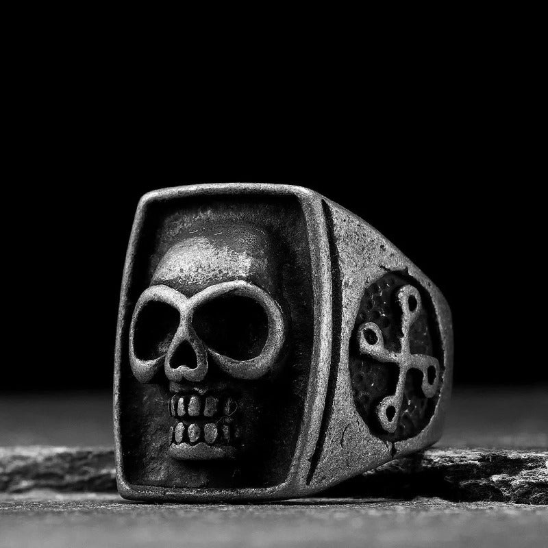 Gothic Vintage 316L Stainless Steel Convex Skull Ring. Badass gifts for badass. Badass birthday gifts. Badass Christmas gifts for badasses. Badass skull accessories. Valentine gifts for him. Anniversary gift for him. Anniversary gift for my badass husband. Badass Birthday gift for my badass boyfriend. Badass Birthday gift for my badass husband.
