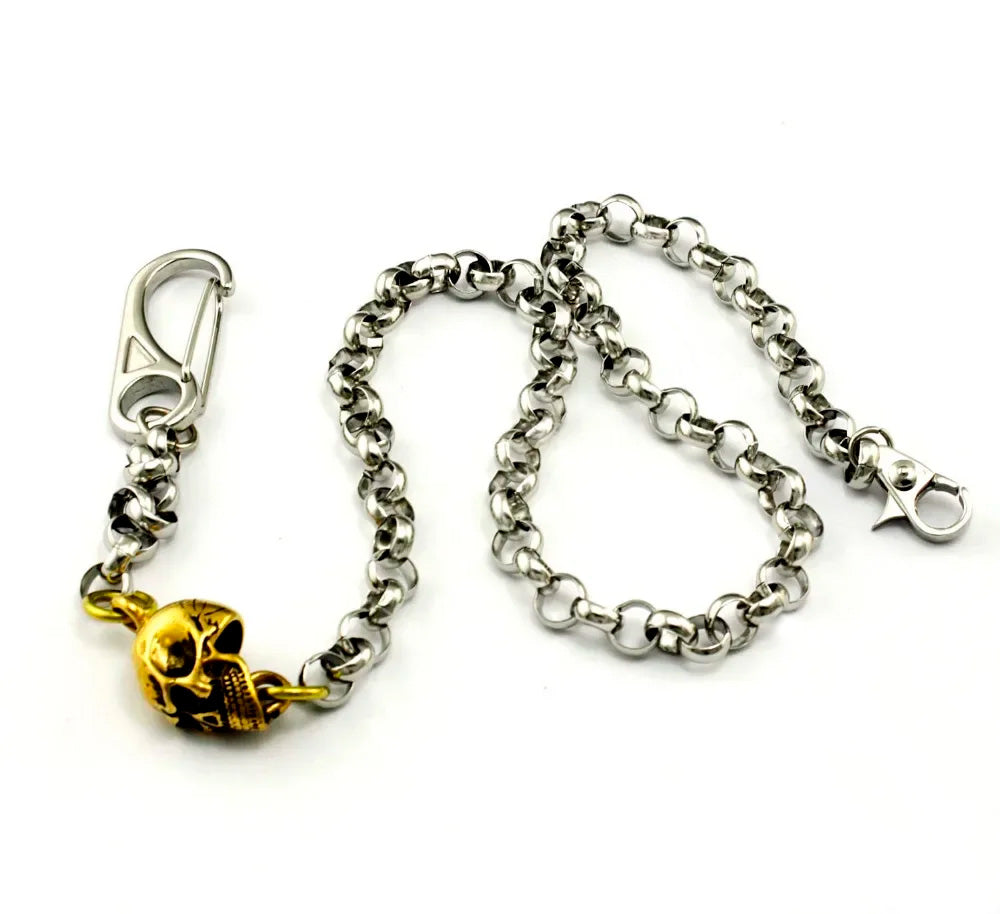 Stainless Steel Biker Skull Wallet Chain – Heavy-Duty Pants Chain for the Ultimate Biker Accessory. Badass gifts for badass. Badass birthday gifts. Badass Christmas gifts for badasses. Badass skull accessories. Valentine gifts for him. Anniversary gift for him. Anniversary gift for my badass husband. Badass Birthday gift for my badass boyfriend. Badass Birthday gift for my badass husband. Badass gift for bikers.