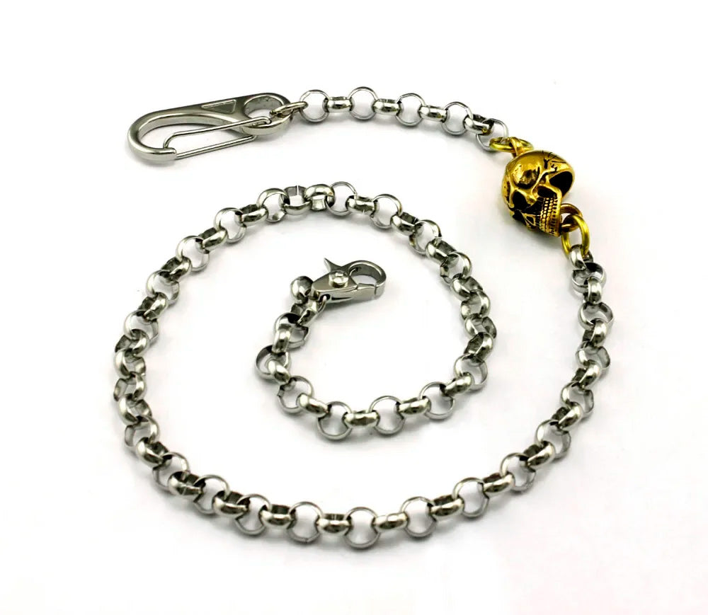 Stainless Steel Biker Skull Wallet Chain – Heavy-Duty Pants Chain for the Ultimate Biker Accessory. Badass gifts for badass. Badass birthday gifts. Badass Christmas gifts for badasses. Badass skull accessories. Valentine gifts for him. Anniversary gift for him. Anniversary gift for my badass husband. Badass Birthday gift for my badass boyfriend. Badass Birthday gift for my badass husband. Badass gift for bikers.