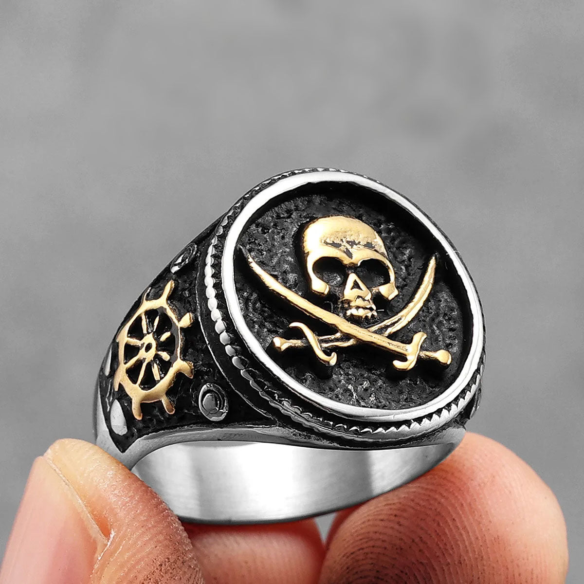 Pirate Skull with Crossing Swords Ring. Skull rings for men. Badass gifts for badass. Badass birthday gifts. Badass Christmas gifts for badasses. Badass skull accessories. Valentine gifts for him. Anniversary gift for him. Anniversary gift for my badass husband. Badass Birthday gift for my badass boyfriend. Badass Birthday gift for my badass husband. Pirate skull rings.