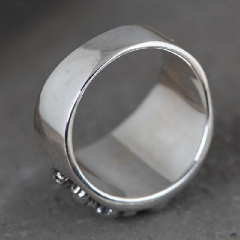 Solid 925 Sterling Silver Charm Skull Ring