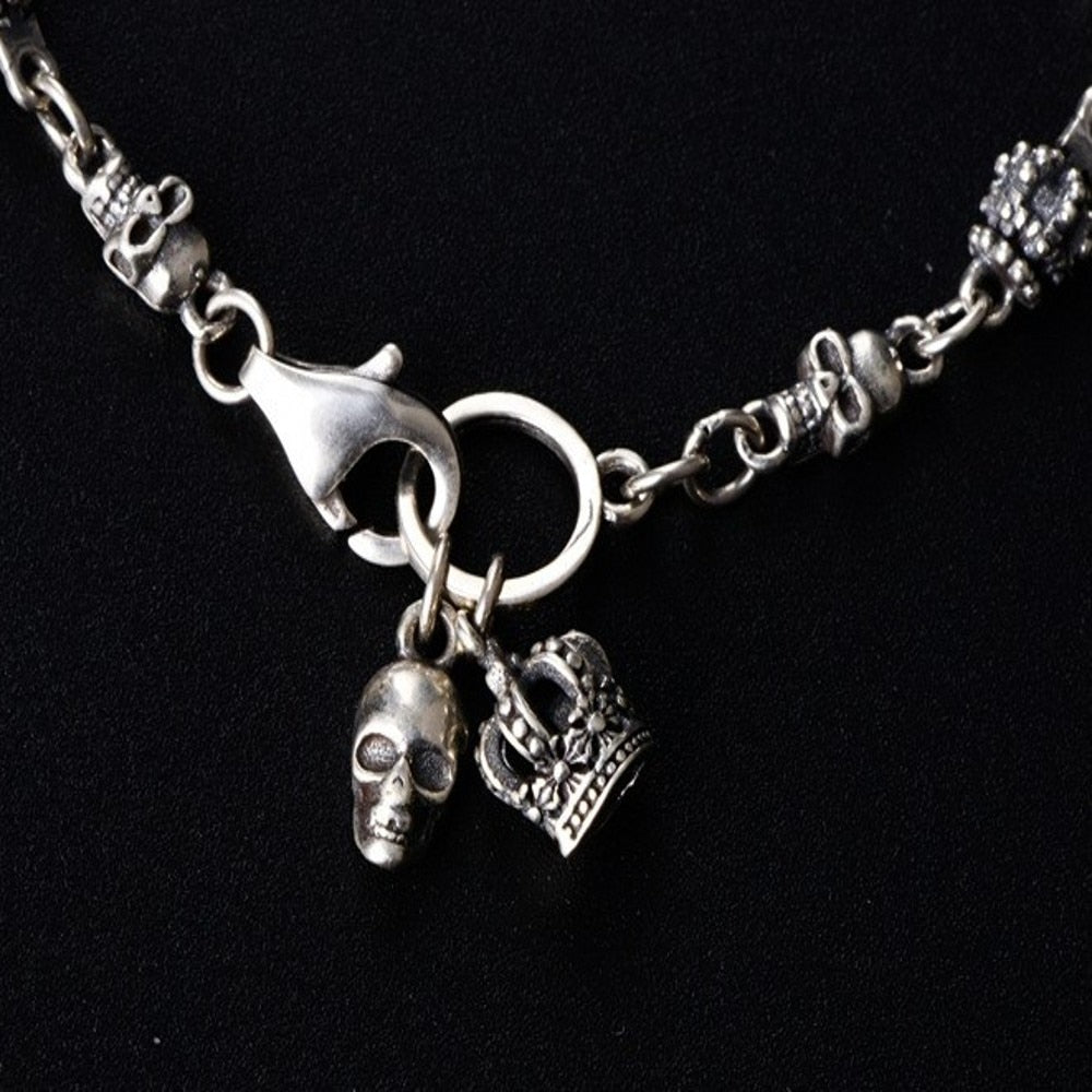 925 Sterling Silver Hipstar Skull Crown Bracelet. Badass gifts for her. Badass gothic birthday gifts. Unique Badass Christmas gifts for badasses. Badass biker skull earrings. Badass Biker skull jewelry. Badass skull jewelry. Badass skull accessories. Unique Valentine gifts for her. Unique Anniversary gift for her. Unique Anniversary gift for my badass husband. Unique Badass Birthday gift for my badass girlfriend. Badass Birthday gift for my badass wife.