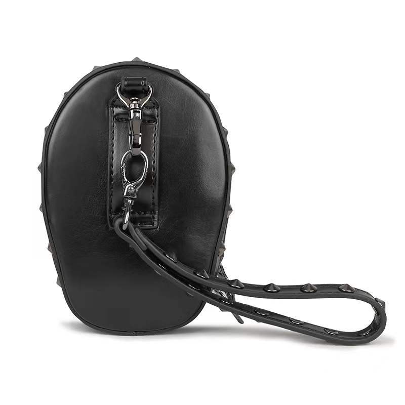 Unique Skull Head Wristlet Handbag. Gothic Skull wristlet. Badass skull accessories. badass skull handbag.