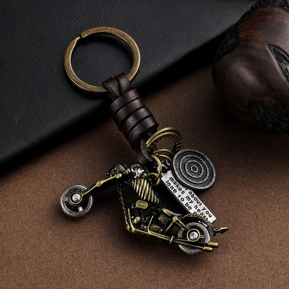 Creative Retro Harley Motorcycle Skull Keychain. Biker Choice Harley keychain. Badass biker skull keychain.