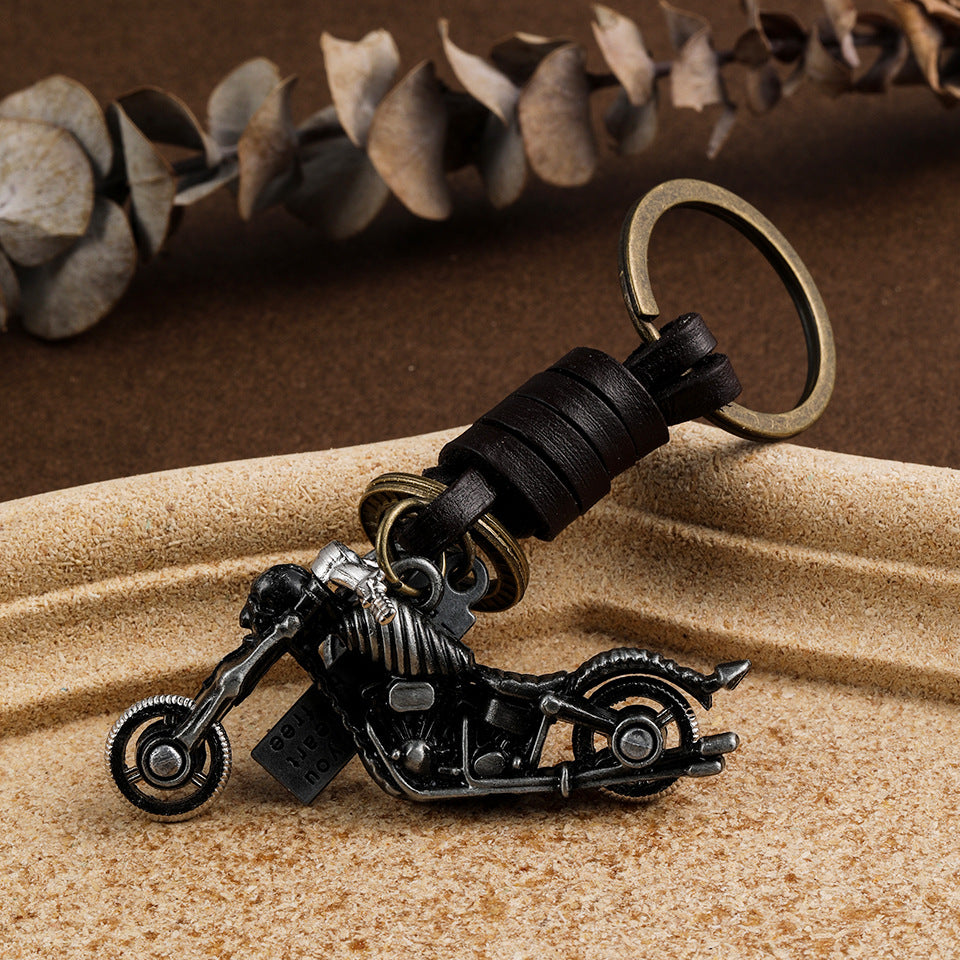 Creative Retro Harley Motorcycle Skull Keychain. Biker Choice Harley keychain. Badass biker skull keychain.