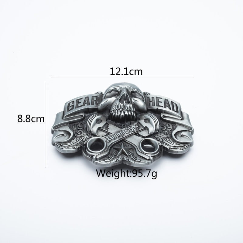 Vintage Luxury Skull Gear Biker Belts