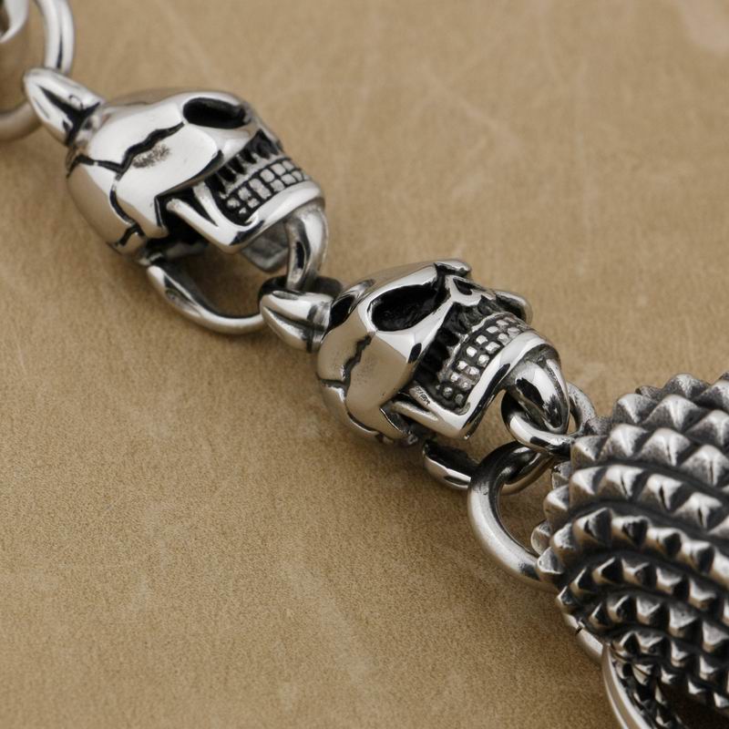 Stainless Steel Punk Skull Biker KeyChain
