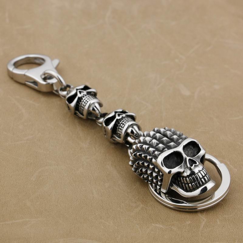 Stainless Steel Punk Skull Biker KeyChain