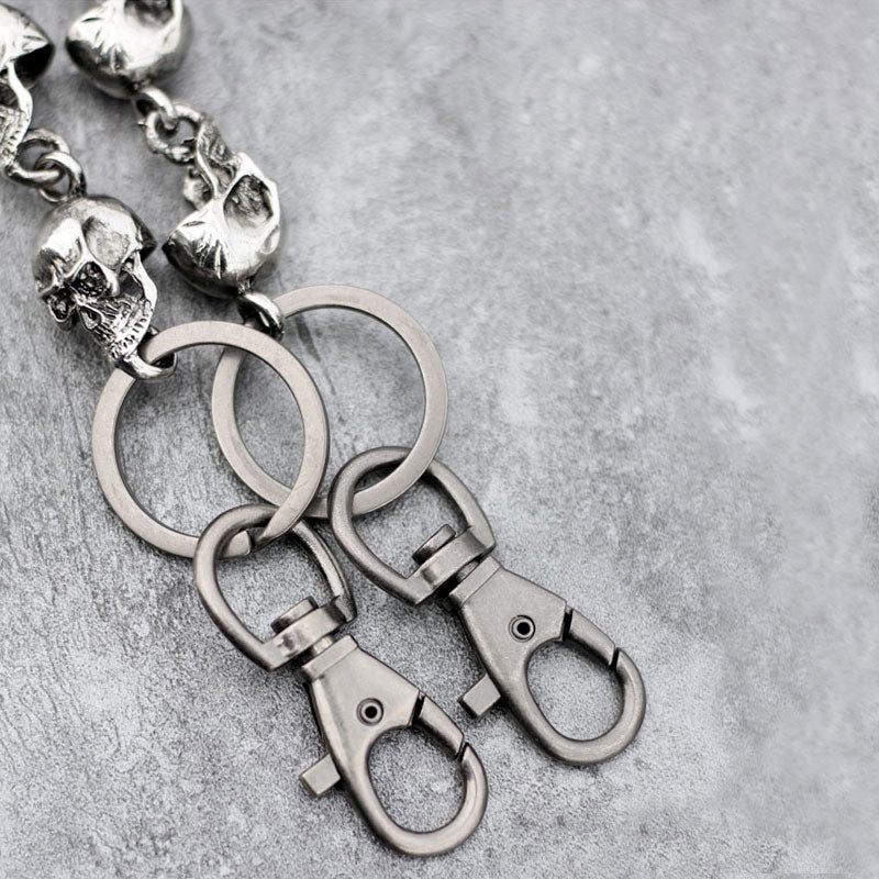 Heavy Waist Biker Wallet Skull Keychain