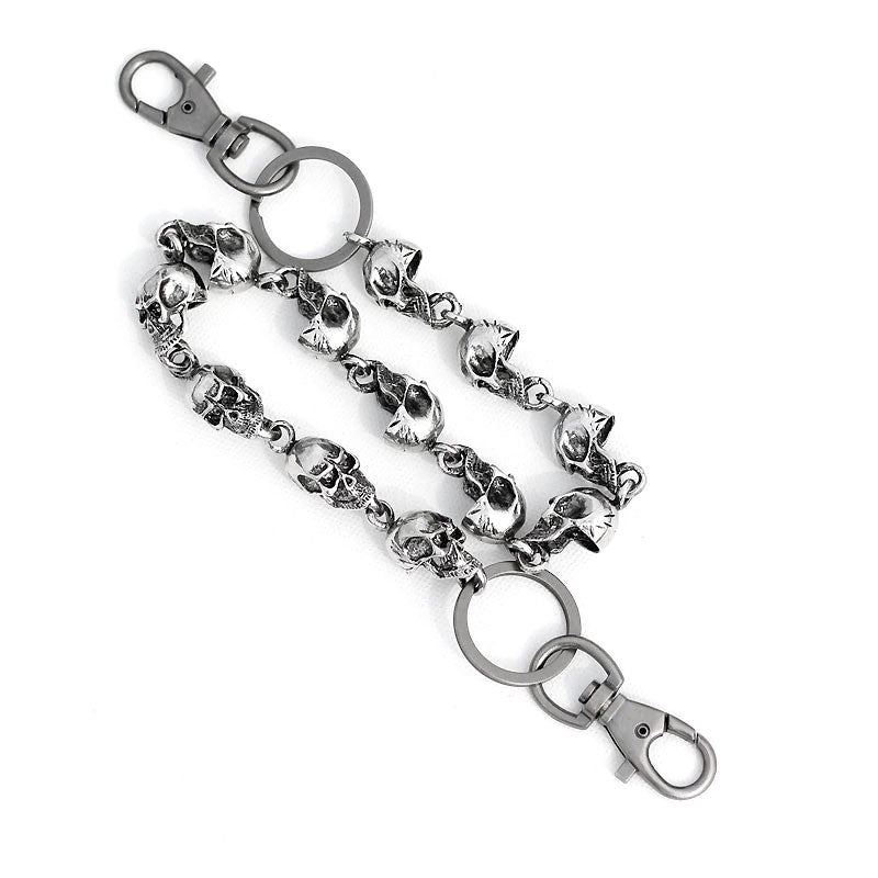 Heavy Waist Biker Wallet Skull Keychain