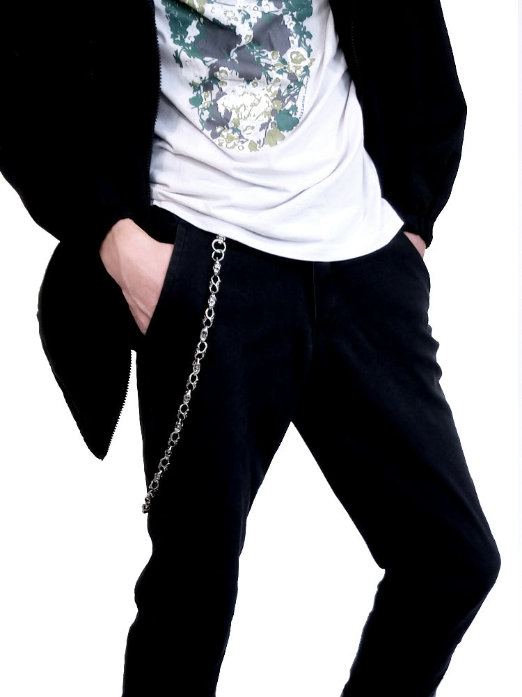Men Biker Trucker Heavy Skull Long Metal Wallet Chain