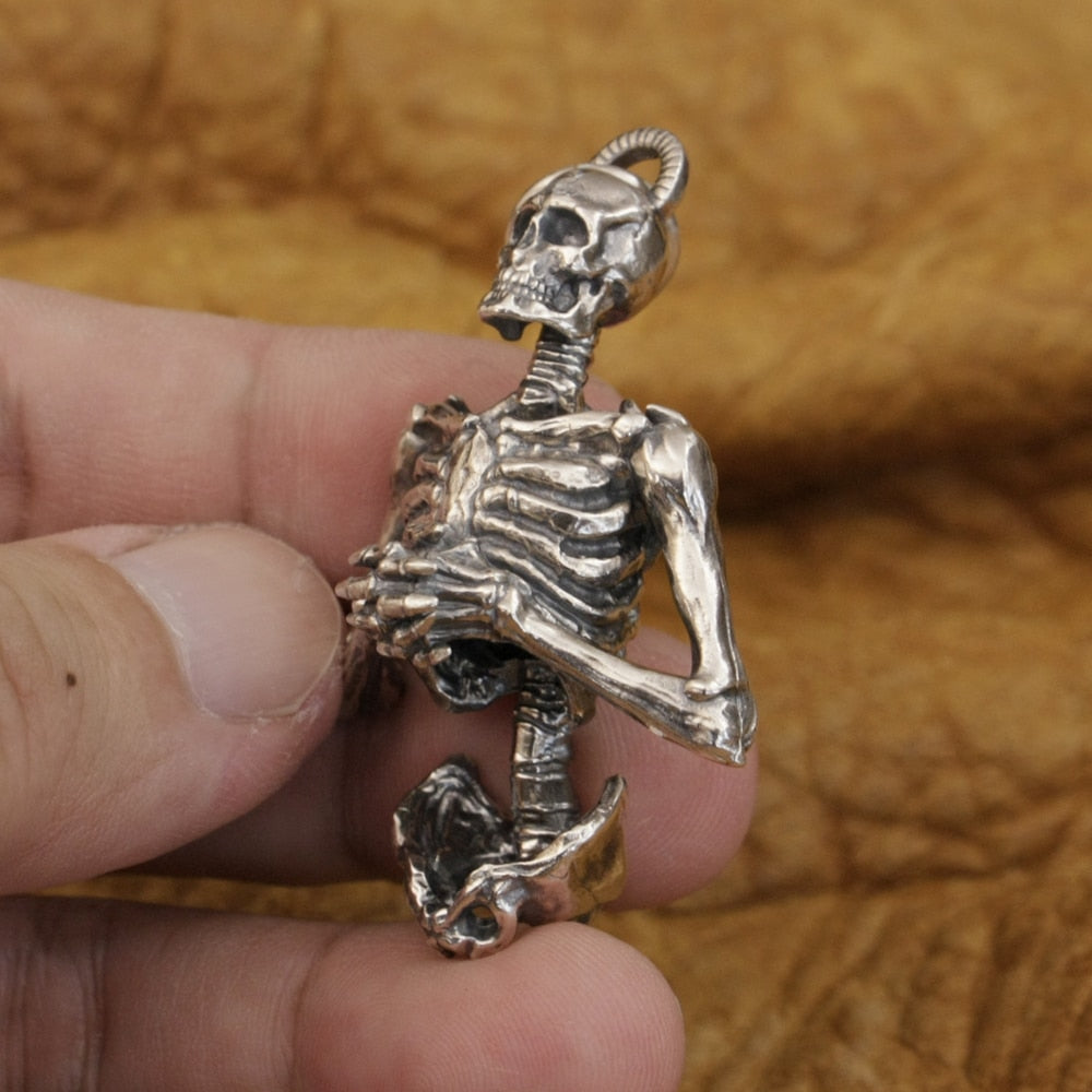 Honour Hero Skeleton Skull Pendant in 925 Sterling Silver Details for Men's Biker Punk Style. badass biker skull pendant. Badass skull pendant for men.skull pendant for men. Badass skull jewelry. Badass skull accessories. Valentine gifts for him. Anniversary gift for him. Anniversary gift for my badass husband. Badass Birthday gift for my badass boyfriend. Badass Birthday gift for my badass husband.