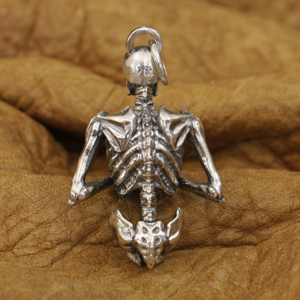 Honour Hero Skeleton Skull Pendant in 925 Sterling Silver Details for Men's Biker Punk Style. badass biker skull pendant. Badass skull pendant for men.skull pendant for men. Badass skull jewelry. Badass skull accessories. Valentine gifts for him. Anniversary gift for him. Anniversary gift for my badass husband. Badass Birthday gift for my badass boyfriend. Badass Birthday gift for my badass husband.