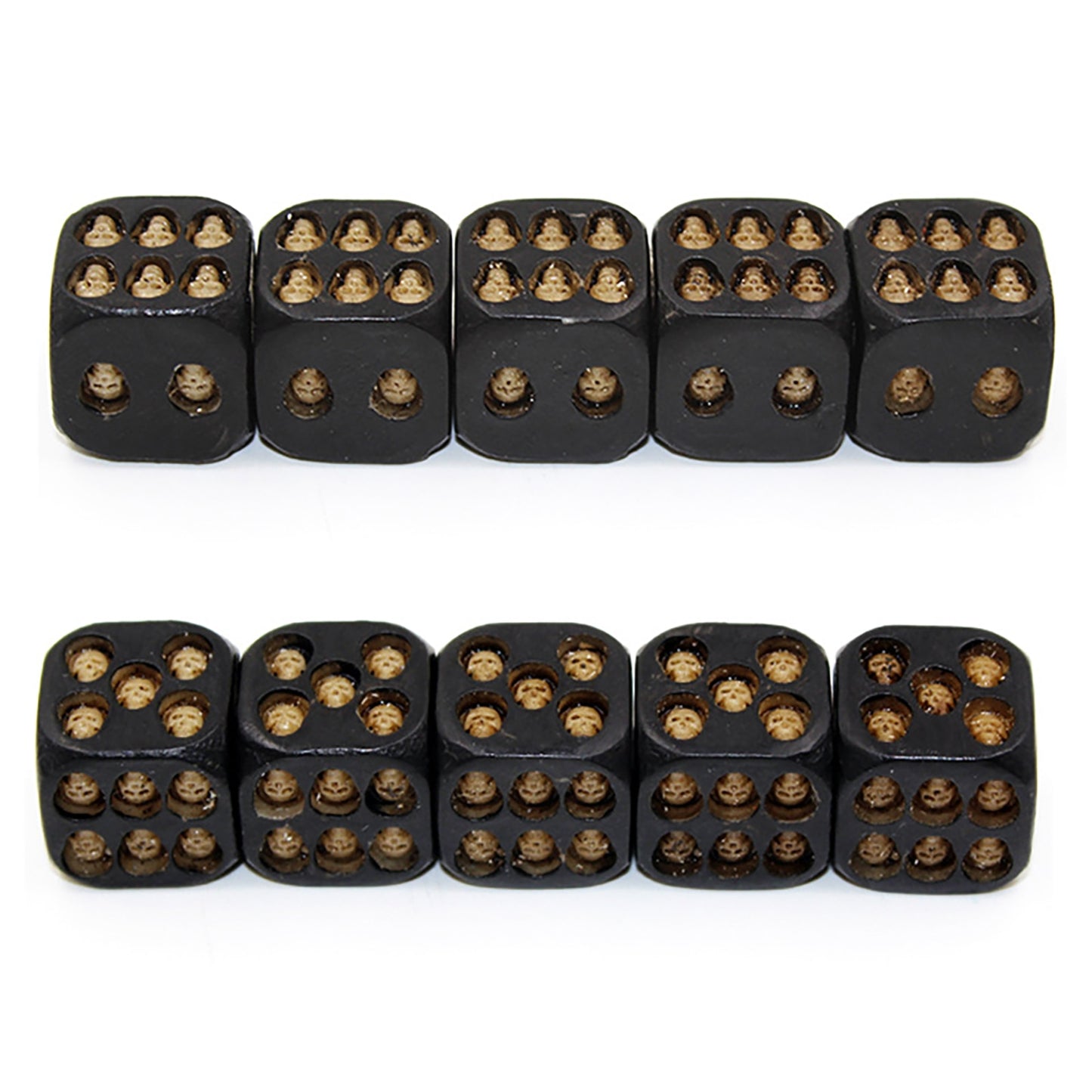 Vintage Skull Dice or Die 5pcs Set. Badass skull accessories