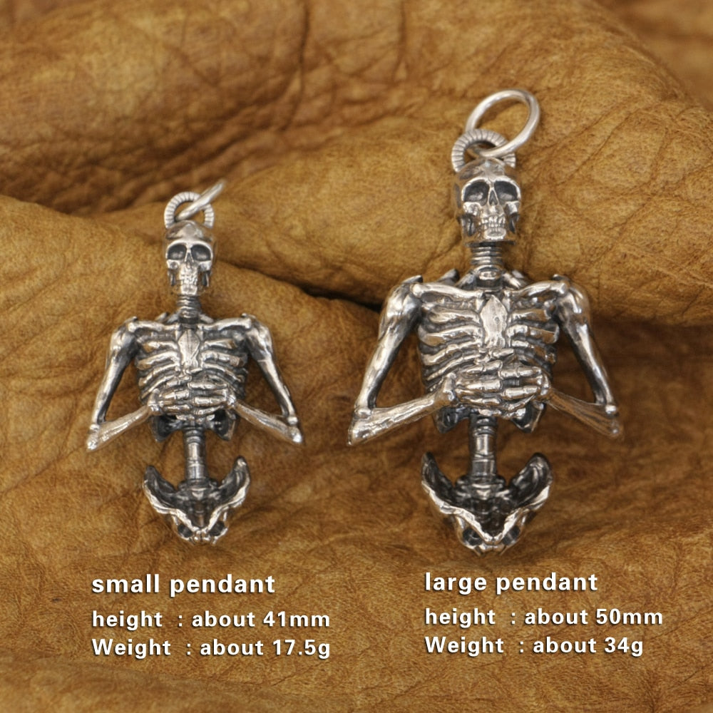 Honour Hero Skeleton Skull Pendant in 925 Sterling Silver Details for Men's Biker Punk Style. badass biker skull pendant. Badass skull pendant for men.skull pendant for men. Badass skull jewelry. Badass skull accessories. Valentine gifts for him. Anniversary gift for him. Anniversary gift for my badass husband. Badass Birthday gift for my badass boyfriend. Badass Birthday gift for my badass husband.